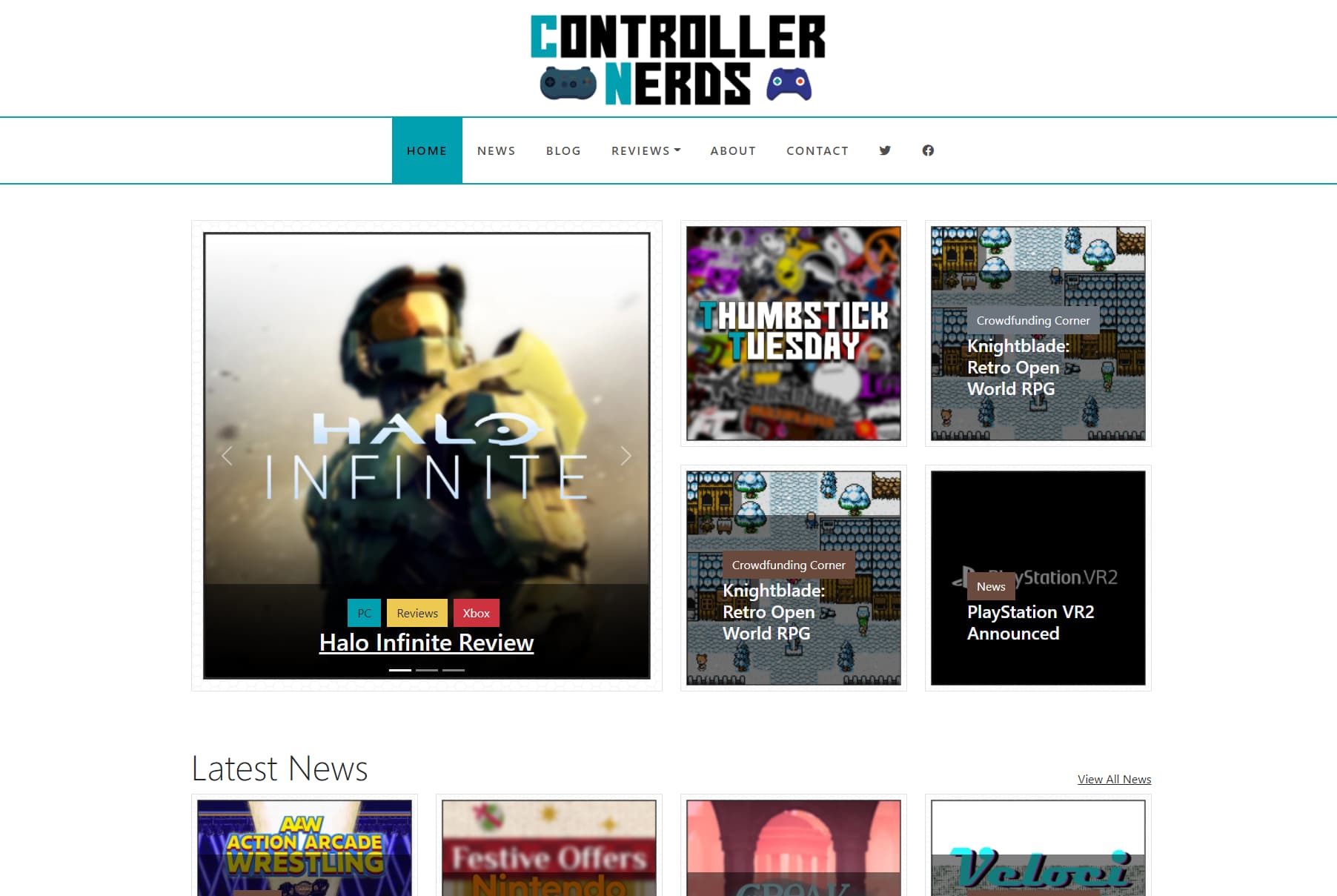 Controller Nerds homepage